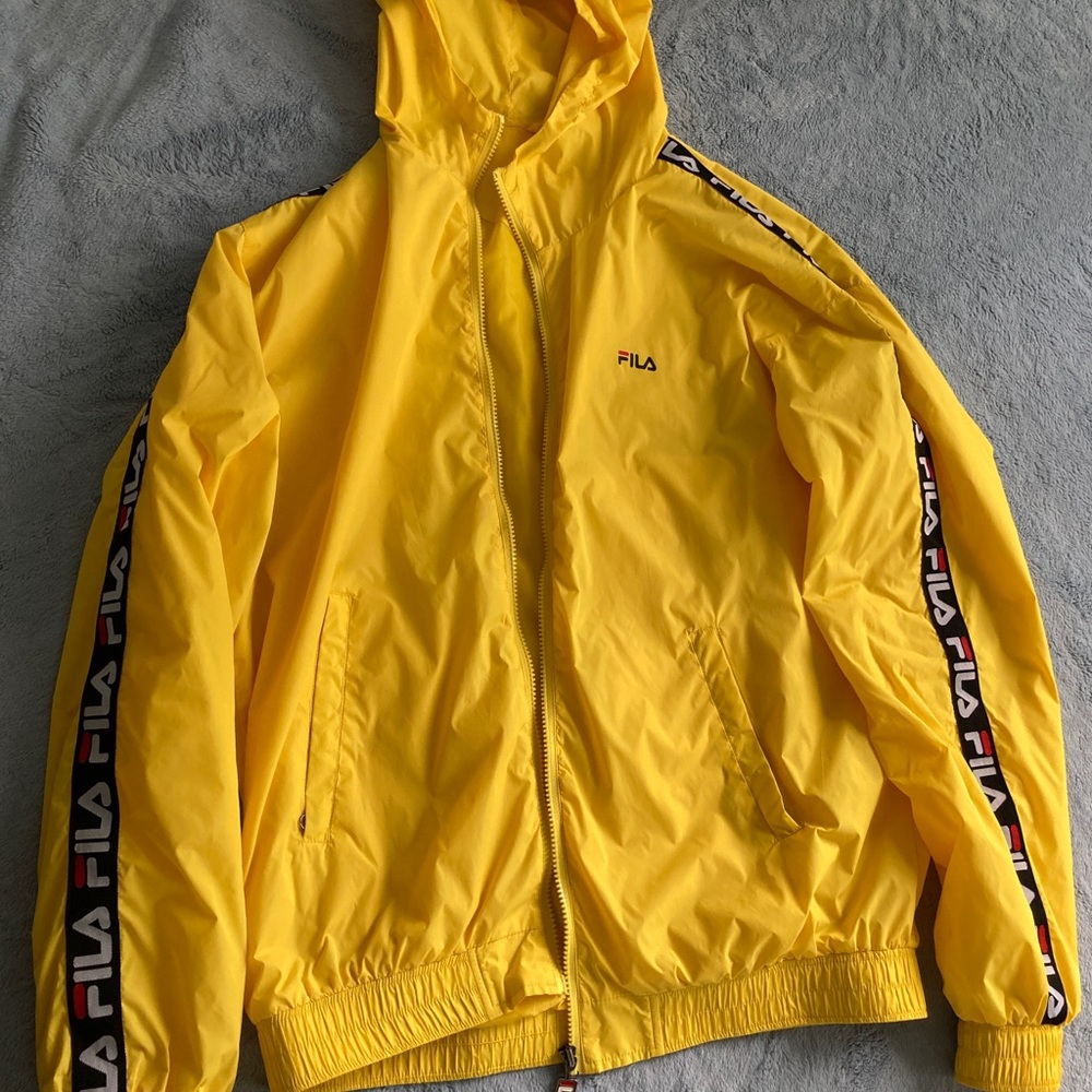 Yellow Fila Windbreaker